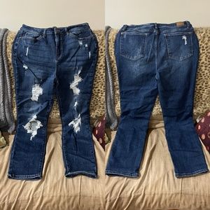 Judy Blue High Waisted Destroyed Boyfriend Jeans